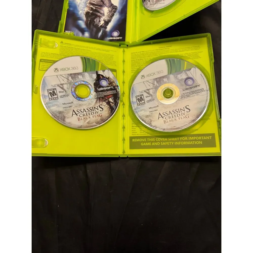 Xbox 360 Assassin's Creed Lot: AC 1 + Assassin's Creed IV 4 Black Flag Bundle